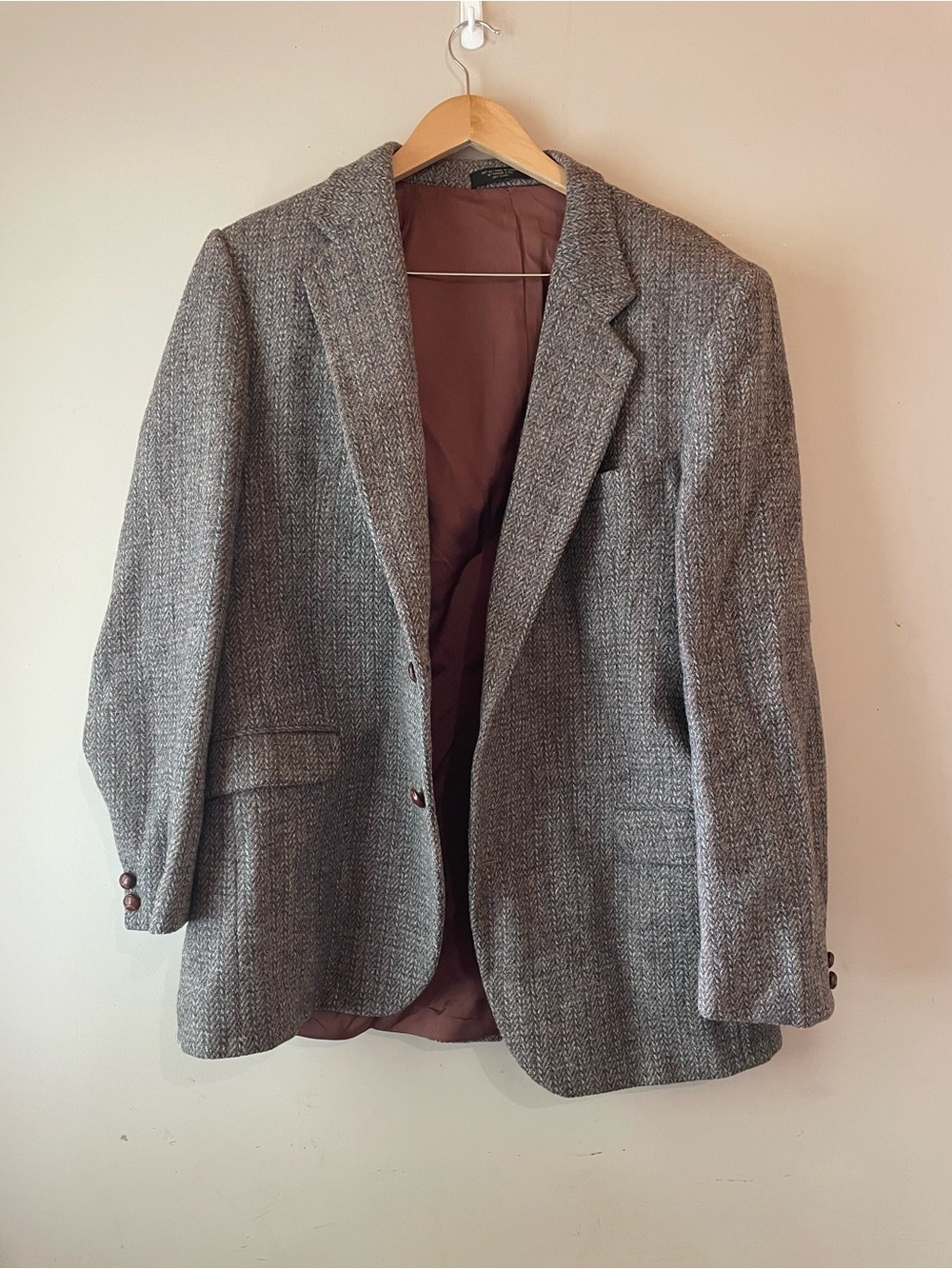 🐱 Harris Tweed | VINTAGE Wool Mens 44T Coat